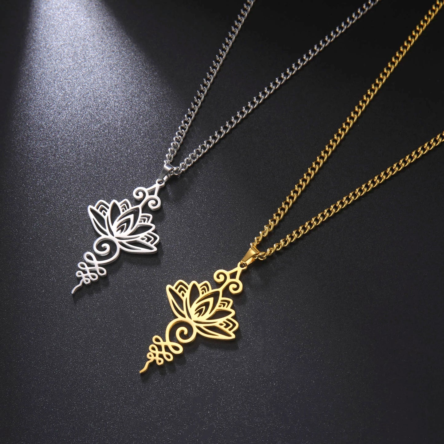 Lotus Pendant Necklace